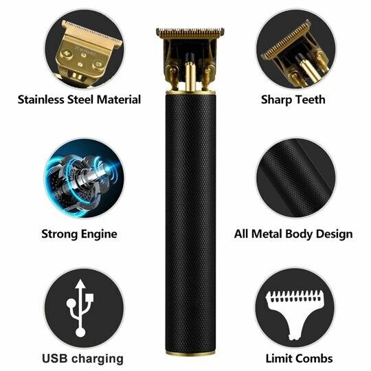 Close-cutting Carbon-steel T-blade Professional Hair Trimmer