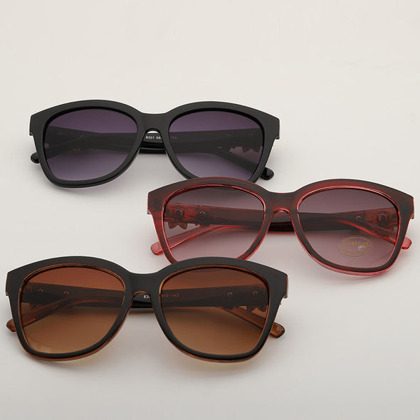 2023 New Sunglasses Wholesale 8301 Retro Sunglasses Large Square Toad Mirror Men¡¯s and Women¡¯s Pearl Sunglasses