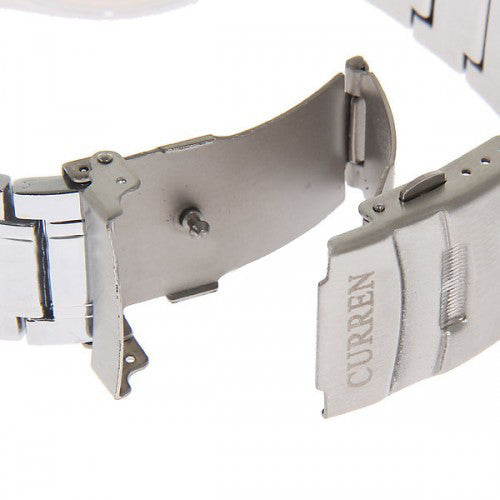 Jollynova Quartz Men's Stainless Steel Watch (White 4.8cm Dial) - CUR078