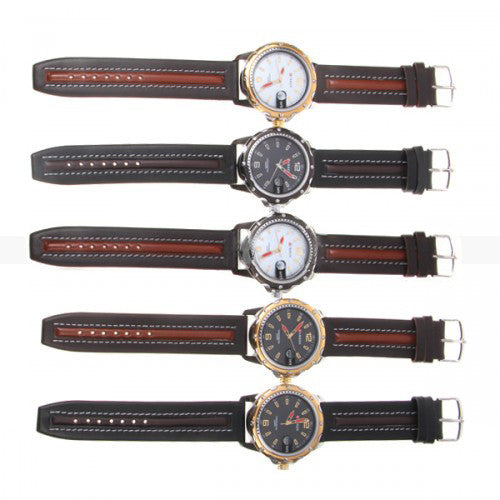 Jollynova Quartz Men's Watch with Gold Accents (Dark Chocolate 4.4cm Dial) - CUR090