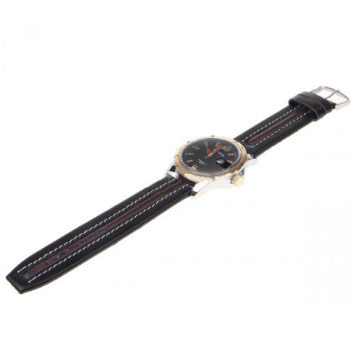 Jollynova Quartz Men's Watch with Gold Accents (Dark Chocolate 4.4cm Dial) - CUR090