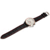 Jollynova Quartz Unisex Watch with Black Leather Band (White 4.7cm Dial) - CUR117