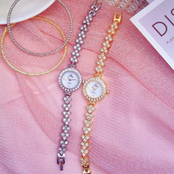 Bee Sister - New Watch Light Luxury Ins Diamond-Embedded Small Chain Bracelet Women's Watch