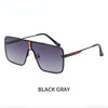 Oversized Sunglasses Men Luxury Brand Designer One Piece Mental Frame Square Sun Glasses For Man Vintage Lentes