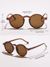 Men Round Frame Fashion Glasses For Outdoor All Seasons