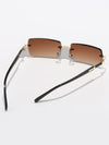 1pair Men Square Frame Fashion Glasses Travel Accessories