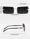 1pair Men Square Frame Fashion Glasses Travel Accessories
