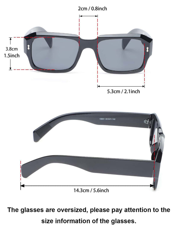 1pair Men Square Frame Fashion Glasses