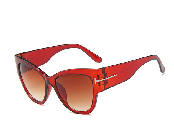 New Gradient Points Cat Eye Tom High Fashion Woman Sunglasses
