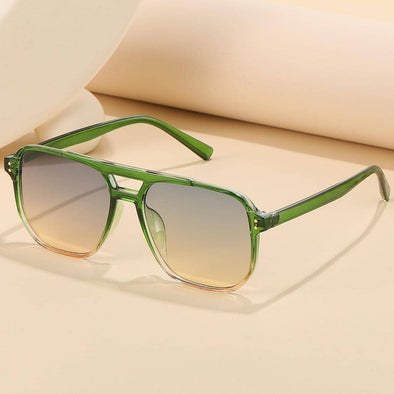 1pair Men Ombre Lens Top Bar Boho Sunglasses For Outdoor Travel