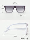 1pc Men's White Plastic Flat Top Sunglasses, Holiday & Ins Style & Fashionable, Daily Sun Protection