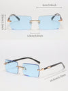 1pair Men Square Frame Fashion Glasses Travel Accessories