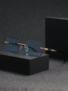 1pair Men Square Frame Fashion Glasses Travel Accessories