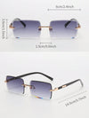 1pair Men Square Frame Fashion Glasses Travel Accessories