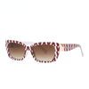 New Fashion Striped Sunglasses Women Vintage Small Square Sun Glasses Female Beach Shades Men Oculos De Sol UV400