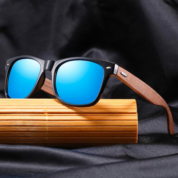 Bamboo Leg Polarized men Classic Square Fashion Retro Sunglasses XY318