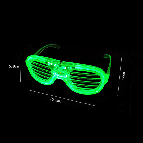 1Pc Led Glasses6 Color Glasses Shutter Shades Glow Sticks Led Party Glow In The Dark Supplies Favors Birthday Neon Party Toys