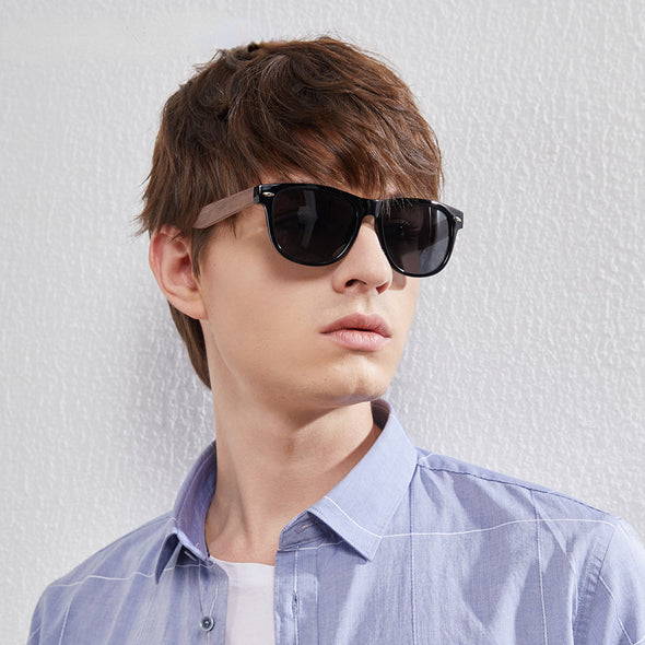 New Black Walnut  Wood Polarized Sunglasses Men's Glasses Handmade  Protection Eyewear Retro Wooden Box