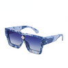Fashion Vintage Oversized Frame Square Luxury Brand Designer Sunglasses Men Millionaire Diamond Flower Sun Glasses Women