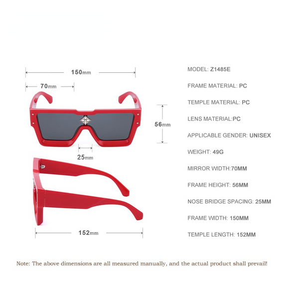 Fashion Vintage Oversized Frame Square Luxury Brand Designer Sunglasses Men Millionaire Diamond Flower Sun Glasses Women
