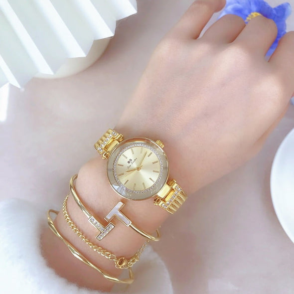 Bee Sister - Watch Mid-Ancient Watch Women's Fashion Fashion Brand Advanced Ins Wheat Diamond Light Luxury Minority