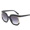 Women Sunglasses Luxury Brand High End half Frame Club Green Tea Oval Sun Glasses for women female sunnies