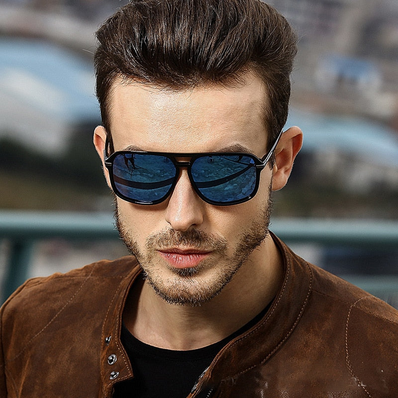 2020 Fashion Men Cool Square Style Gradient Polarized Sunglasses