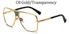 Fashion Metal gradient square frame men's sunglasses brand Design driving sunglasses Vintage sun Glasses