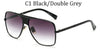Fashion Metal gradient square frame men's sunglasses brand Design driving sunglasses Vintage sun Glasses