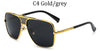 Fashion Metal gradient square frame men's sunglasses brand Design driving sunglasses Vintage sun Glasses