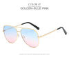 New Fashion Brand Designer Ladies Pilot Sunglasses Women Men Goggle Gradient Sun Glasses For Female Mirror Shades UV400