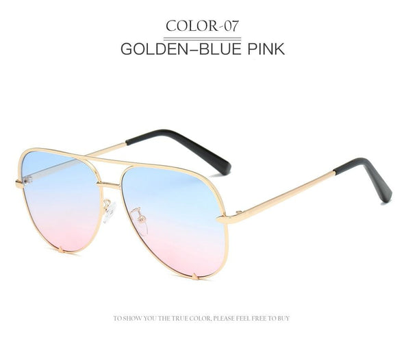 New Fashion Brand Designer Ladies Pilot Sunglasses Women Men Goggle Gradient Sun Glasses For Female Mirror Shades UV400