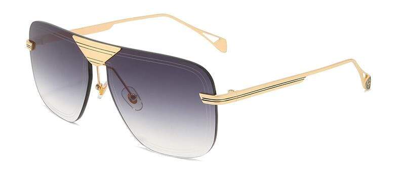 Designer Unisex Oversized Square Sunglasses - Vintage Brand Designer Silver Mirror Sun Glasses Black on Tea Pink