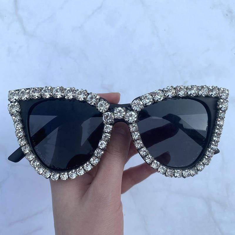 Bling Glasses, Optical Crystal Cat Eye Glasses, Eyewear