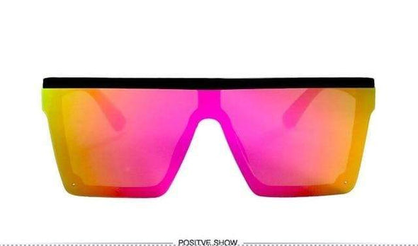 Square Women  Luxury Vintage Design Big Frame Mirror Sunglasses