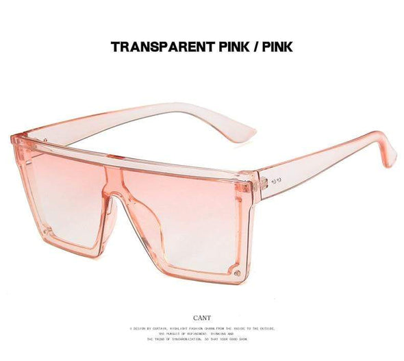 Square Women  Luxury Vintage Design Big Frame Mirror Sunglasses