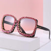 Vintage Oversized Square Colorful Diamond Sunglasses Women Luxury Crystal Fashion Sun Glasses For Female Rhinestone UV400