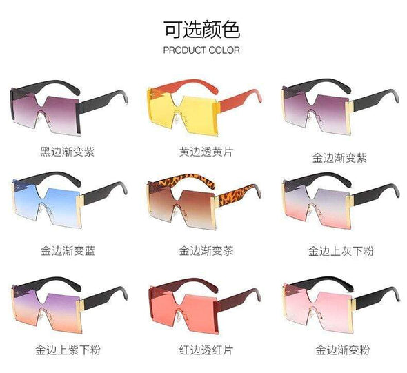 new jointed rimless sunglasses women men oversized personalized glasses