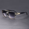 Big Square Sunglasses Men Luxury Metal Plastic Frame Classic Glass Retro Gradient Black Blue Oversized Lens Eyeglasses