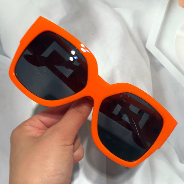 Fashion Brand Square Sunglasses For Women Vintage Oversized Graident Cat Eye Sun Glasses Female Black Leopard Men Shade