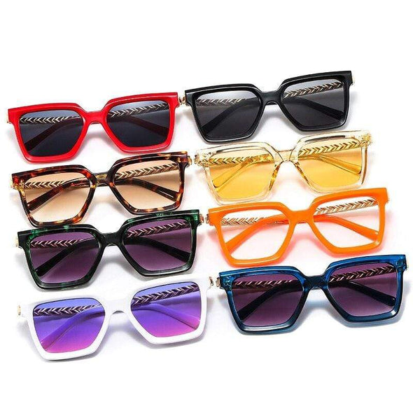 New Fashion Cat Eye Sunglasses Women Men Leopard Black Gradient Lens Metal Luxury Frame Brand Designer Square Sunglasses