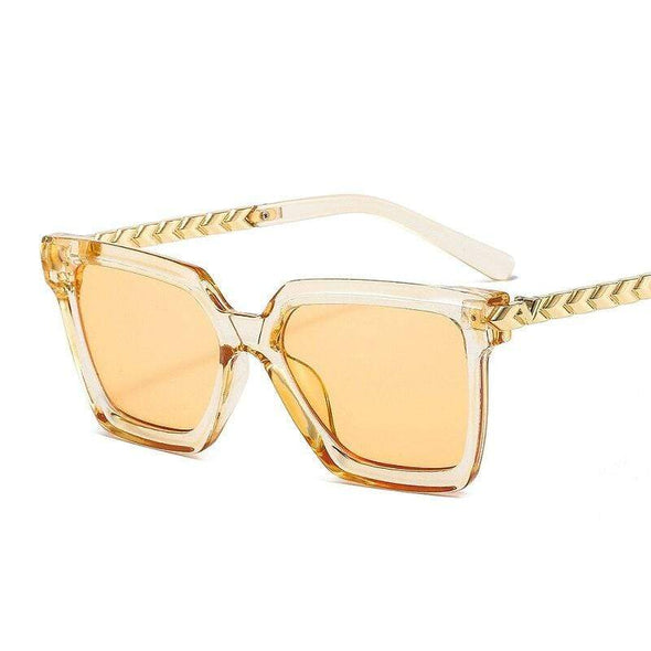 New Fashion Cat Eye Sunglasses Women Men Leopard Black Gradient Lens Metal Luxury Frame Brand Designer Square Sunglasses