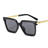 New Fashion Cat Eye Sunglasses Women Men Leopard Black Gradient Lens Metal Luxury Frame Brand Designer Square Sunglasses