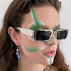 Fashion Modern Square Sunglasses Women Vintage Metal Punk Sun Glasses Men Hip Hop Shades Female Show