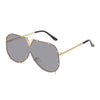 New Fashion One Piece Shield For Women Vintage Oversized Paw Sun Glasses