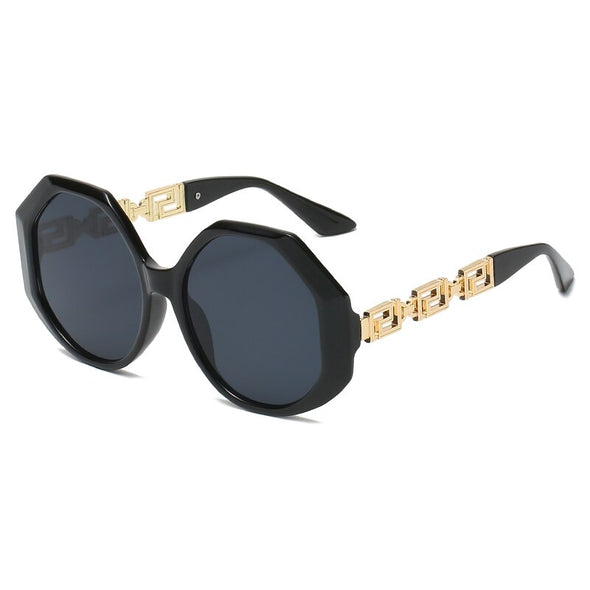 Fashion Round Sunglasses Women Men Luxury Model Leopard Black Style Brand Designer Hollow Decorative Frame Vintage Cool