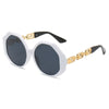 Fashion Round Sunglasses Women Men Luxury Model Leopard Black Style Brand Designer Hollow Decorative Frame Vintage Cool