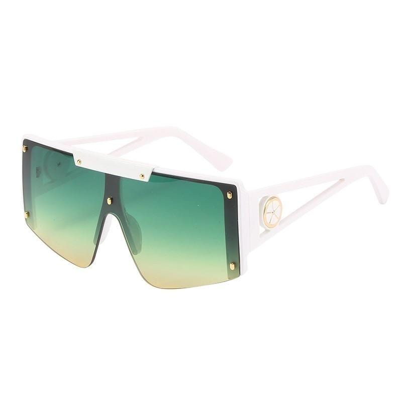 Brand Square Retro Sunglasses Women Luxury Fake Designer One-piece