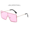 One Piece Square Sunglasses Designer Oversized Big Frame Shades