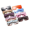 One Piece Square Sunglasses Designer Oversized Big Frame Shades